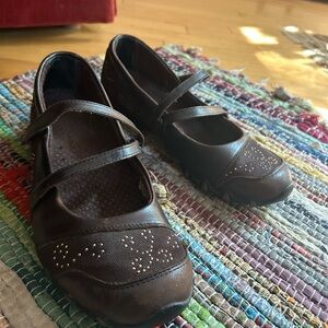 Skechers Brown Maryjane Flats with Strap 8